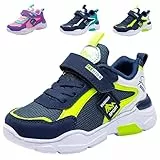 PHMNZIP Sneaker Kinder 29 Turnschuhe Jungen Kinderschuhe Mädchen Sportschuhe Junge Schuhe Laufschuhe Hallenschuhe Outdoor Atmungsaktiv Fitnessschuhe Basketballschuhe Walkingschuhe Jungenschuhe Grün