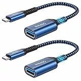 Nimaso USB C Adapter, 2 Stücke OTG USB Typ C auf USB 3.0 Adapter für iPad Pro 2020,MacBook Air 2020/2018,MacBook Pro 2018,Dell XPS 15,Galaxy S20/S10,Huawei P30,Google Pixel 3XL iPhone 15 und mehr