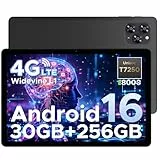 DOOGEE Tab G6 Android 16 Tablet 11 Zoll, 30GB RAM + 256GB ROM Tablet mit SIM Card Slot, 90Hz Display, Unisoc T7250 8000mAh Akku Tablets PC, Widevine L1, 13MP, 4G LTE, 3,5mm Audio/5G WiFi/Face ID/GPS