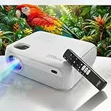 Technaxx Beamer TX-332 – Native 1080P Full HD Projektor mit offizieller Netflix Lizenz – 120' Bild – 200 ANSI Lumen – WLAN & Bluetooth – HDMI USB – Lautsprecher – LED 30.000h – Mini Smart-Projektor