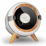 Klarstein Automatik-Uhrenbeweger für Herren & Damen, Watch Winder Mit Holz-Look, 4 TPD & 3 Rotationen, Leiser Beweger für 1 Automatikuhr