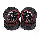 RC Reifen, 4er Set mit Kornmuster Design für verbesserten Grip, Off-Road Gummireifen für RC 1:10 Fahrzeug Felge for Modellbau-Enthusiasten und Outdoor Rennen