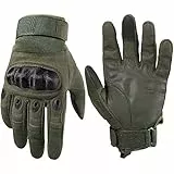 WTACTFUL Taktische Handschuhe Herr Motorradhandschuhe Herren, atmungsaktiv Touchscreen mit Protektoren für Motorrad Airsoft Paintball Fahrradfahren Einsatzhandschuhe Grün M