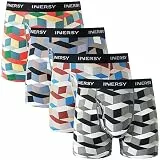 INNERSY Boxershorts Herren Bunte Unterhosen Männer Eingriff Atmungsaktive Unterwäsche Mehrpack 4 (XL, Bunter Würfel)