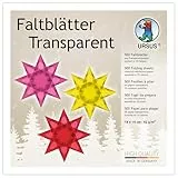 Ursus 2646199 - Faltblätter Transparentpapier, ca. 14 x 14 cm, 42 g/qm, 500 Blatt, sortiert in 10 Farben, durchgefärbt, ideale Grundlage für kreative Bastelarbeiten