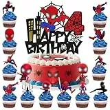 25 Stücke Tortendeko Kindergeburtstag, Kuchendeko Geburtstag, Torte Topper, Cupcake Topper, Deko Torte Kinder, Kuchendekorationsset (4)