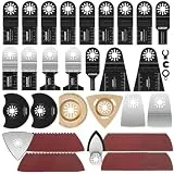 Sägeblätter Kit, CGBOOM 121 tlg aus Kohlenstoffstahl und Edelstahl Oszillierendes Zubehör Set Multifunktionswerkzeug für Fein Multimaster, Dremel, Bosch, Makita DTM51, Einhell