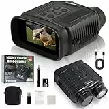 Vicloon Nachtsichtgerät, 4K 5000mAh Wiederaufladbares 3' Nachtsichtgeräte, 984ft/300M 8X Digitaler Zoom Infrarot Nachtsicht Fernglas, 7 Stufen IR für Jagd Camping Beobachtung mit 32GB