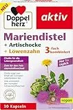 Doppelherz Mariendistel + Artischocke + Löwenzahn - Cholin trägt zum Erhalt der normalen Leberfunktion bei - 30 Kapseln