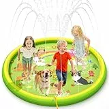 Peradix Splash Pad,Sprinkler Wasser-Spielmatte Anti-Rutsch Splash Play Matte Sommer Outdoor Garten Kinder Spielzeug Sprinklerpool für Baby Party Outdoor
