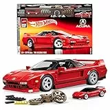 ​Mattel Brick Shop Hot Wheels Elite Serie Bauset, ’90 Acura NSX mit 876 Teilen, realistischen Details und individuellen Aufklebern, für Sammler und Kinder ab 10 Jahren, JFT17