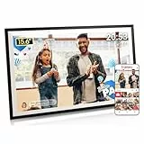 Frameo Digitaler Bilderrahmen 15,6 Zoll Full-HD - WLAN Touchscreen mit App-Steuerung, Videos mit Ton, 32GB Speicher, Geschenk für Mama, Eltern und Großeltern