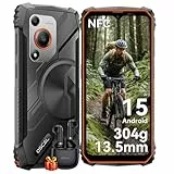OSCAL Marine 1 Outdoor Handy Ohne Vertrag Android 15, 12GB+128GB/2TB TF Outdoor Smartphone, 6.56' HD+ 90Hz, 16MP+8MP AI Kamera Baustellenhandy 13,5 mm ultradünn, Dual 4G SIM/Face ID/GPS/IP68/I69K/NFC