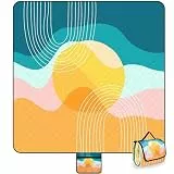 Jopee Picknickdecke Wasserdicht, 200x200cm Große Tragbare Stranddecke Sandfrei mit Tragegriff, Faltbare Waschbar Outdoor Campingdecke für 4-6 Personen im Park, Garten, Rasen, BBQ, Wandern