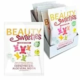BeautySweeties Zuckerfreie Häschen 125 g im 10er Pack | Fruchtig-süße, zuckerfreie & vegane Fruchtgummi-Häschen | Mit Coenzym Q1, Aloe Vera und Biotin | 10 x 125 g Beutel