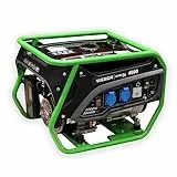 WEBER ENERGY Notstromaggregat Stromerzeuger Stromgenerator Notstrom Voltmeter Benzinmotor, 4-Takt, 1 Zylinder, luftgekühlt, 2x230/1x400 Anschlüsse, leise und kraftvoll, Start-up manuell (WEBER 4500)