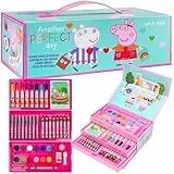 Peppa Pig Buntstifte Kinder Set, Malset für Kinder, Peppa Wutz Stifte Mädchen, Malkasten Kinder