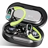 Bluetooth Kopfhörer, Kopfhörer Kabellos Bluetooth 5.4 Sport tiefer Bass, In Ear Kopfhörer mit 4 ENC Noise Cancelling Mic, IP7 Wasserdicht Ohrhörer LED-Anzeige für Arbeit und Studium, 50 std Spielzeit