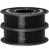 Geeetech PLA Filament 1,75 mm, 3D Drucker PLA Filament,1 kg pro Spule, 2 Spulen, Schwarz