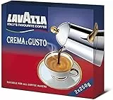 Lavazza Kaffee Crema E Gusto, gemahlen, geeignet für Mokka Herdkanne, 4er Pack, 4 x 250g
