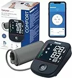 Beurer BM 48 Oberarm Blutdruckmessgerät, einfache Ein-Knopf-Bedienung, sanfte & schnelle Messung, Arrhythmie-Erkennung, Manschette für 22-42 cm, mit App, Datenübertragung zu Apple Health und co.