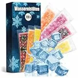 COM-FOUR® 120x Wassereistüten je 80 ml - Mini-Gefrierbeutel - Eisform für hausgemachtes Wassereis - Stangenwassereis-Tüte mit Zipverschluss (120 Stück - Wassereistüte transparent)