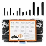 480 Stück Spannstift Hohlsplinte Set, Spannstifte Splinte Sortiment, Hohl Federstifte, Sicherungsstift, Manganstahl Hohlsplint Kerbstifte(M1.5/M2/M2.5/M3/M4/M5/M6)