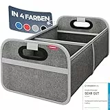 HELDENWERK Kofferraumtasche faltbar mit Anti-Rutsch-Klett - Kofferraum-Organizer, Auto Faltbox, Einkaufstasche - verstärkt und stabil
