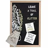 Gadgy ® Retro Filz Letterboard, 30x45 Cm Buchstabentafel, 710 Letters und Beutel Letterboard -tafel Zum Stecken