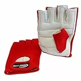 Best Body Nutrition Power Handschuhe, rot – Größe L – Fitness Handschuhe mit komfortablem, gepolstertem Innenhandleder – Atmungsaktiv – Nylon Handrücken, für Training, Gym, Gewichtheben