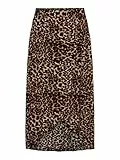 PIECES Damen Pctala Wrap Skirt Noos Bc, Indian Tan/AOP:Leo, M