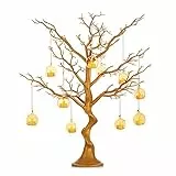 Nuptio Goldener Baum für Ostern – 76 cm hoch, künstliche Weihnachtsbäume, Ornament für den Innenbereich, Manzanita, Halloween-Baum, Tische, Hochzeit, Outdoor, für Tische im Wohnzimmer,