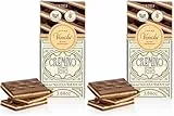 Venchi Tafel Cremino 1878, 110 g – Milchschokolade mit Haselnüssen Gianduja und weißer Schokolade mit Mandelpaste – glutenfrei (Packung mit 2)
