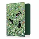 FINTIE Reisepass Impfpass Schutzhülle - Premium Kunstleder Reisepasshülle Travel Organizer mit RFID-Blockier für Kreditkarten, Ausweis, Reisedokumente Damen Herren, Katze