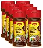 MAGGI Würzmischung 1, für gebratenes Fleisch, pikantes Gewürz, mit Kräutern, für saftige Steaks oder leckere Schnitzel, 8er Pack (8 x 78g)