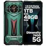 DOOGEE S200 Ultra Android 15 Outdoor Handy Ohne Vertrag 5G Outdoor Smartphone 48GB RAM+1TB ROM 1.32' AMOLED Heckdisplay 11000mAh/66W 6.72” FHD+ 120Hz, 100MP+32MP, Fingerabdruck/NFC/LED Lichteffekt