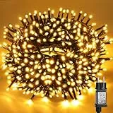 GARITE Lichterkette Außen 20M, 200 LED Lichterkette Weihnachtsbaum Warmweiß Wasserdicht Erweiterbar mit 8 Modi für Innen Außen Deko Garten Hochzeit Weihnachten Party