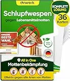 anwerk® Schlupfwespen gegen Lebensmittelmotten - 36 Karten (9 Karten à 4 Lieferungen) - Effektiv Lebensmittel Motten bekämpfen - Alternative zur Mottenfalle, Mottenspray, Pheromonfalle