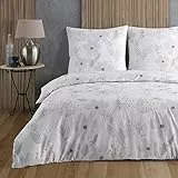 Buymax® Bettwäsche 200x220 100% Baumwolle 3-Teilig Bettbezug - Bettwäsche-Sets 200 x 220cm mit 2 mal Kissenbezüge 80x80cm, ÖKO-TEX Renforcé-Bettdeckenbezug Set mit Reißverschluss