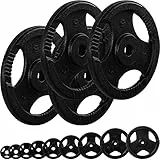 MOVIT® Hantelscheiben Set PRO, Gusseisen Gripper, 30/31 mm Standardnorm, schadstoffgeprüft, 4x 5,0kg