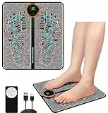 EMS Fußmassagegerät,Fußmassagegerät Elektrisch,Faltbares und Tragbares Elektrisches Fußmassagegerät zur Durchblutungs-und Muskelschmerzlinderung,8 Modi und 19 Intensitäten