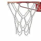 LIOOBO Professionelles Eisenketten-Basketballnetz – Rostfreies Verzinkt-Stahl Netz für Outdoor-Courts (Standard 45cm, 4mm Stahlketten)