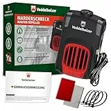 Veddelholzer Marderabwehr mit USB Stecker Ultraschall & LED Blitzlichter für 70m² Marderschreck für Dachboden, Haus, Garage, Carport, Keller, Gartenhütte UVM auf natürliche Weise Marder vertreiben