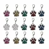 Supvox 15 stücke Legierung anhänger Charme Hund pfotenabdrücke Charme anhänger Pfote perlen für DIY Halskette Armband (zufällige Farbe)