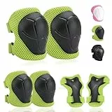 Knieschoner Kinder, 6 in 1 Schutzausrüstung, Knieschoner Ellenbogenschützer Handgelenkschoner, Knieschoner Schoner Set Kinder für 3-8 Jahre Inliner Fahren Skateboard Skating Roller Skaten