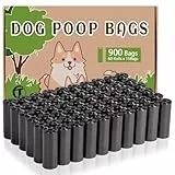 AiTodos® 900 Stück Hundekotbeutel, Schwarz, Geeignet zum Verlassen des Hauses, Kotbeutel für Hunde - 30 * 21,5 cm, Polyethylen-Material, Tragbar - Hunde Kotbeutel (60 Rollen, 15 pro Rolle)