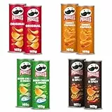 Pringles Party-Mix (8 x 165 g) – Original, Sour Cream & Onion, Texas BBQ Sauce, Hot & Spicy – der unwiderstehliche Snack-Klassiker in der praktischen Dose – Pop. Play. Eat.
