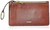 Fossil Brieftasche für Frauen Logan, Leder/Polyurethanbesatz Klappe Clutch braun 19,4 cm L x 2,5 cm B x 10,2 cm H SL7833200