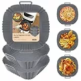 3PCS Airfryer Zubehör,Silikonform Zubehör für Heißluftfritteuse,Heißluftfritteuse Zubehör,Airfryer Silikonform Silikoneinsatz Air Fryer Accessories Verwendet für die Innenfolie von Air Fritteusen