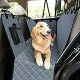 pecute Autoschondecke Hund Rücksitz mit Seitenschutz, Universale Hundedecke Auto Rückbank mit Sichtfenster, Kratzfeste und Wasserabweisende Autodecke Hundematte Auto, Hunde Autositz 146x136cm Grau